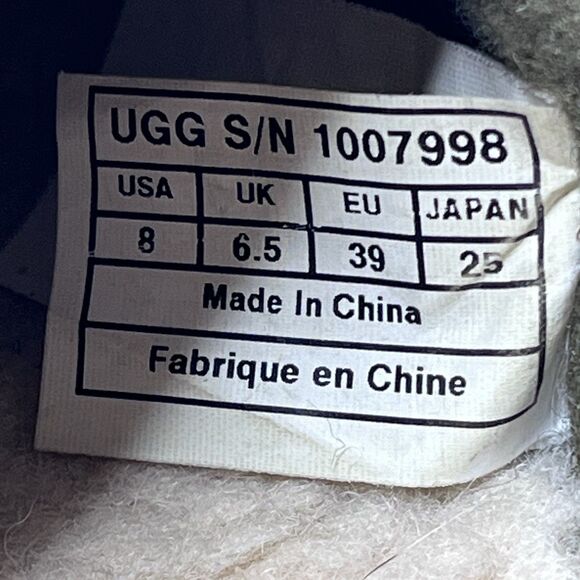 UGG Haylie Brown Wool Lined  Leather Boat Duck Shoes Women’s Size 8 - Picture 10 of 10